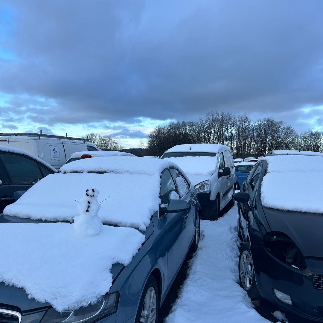 scrap cars in winter