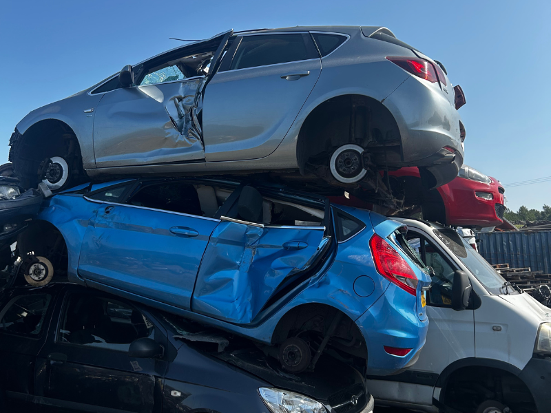 Scrap cars at Scrap Local in Darwen