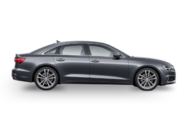 Grey executive saloon car side profile