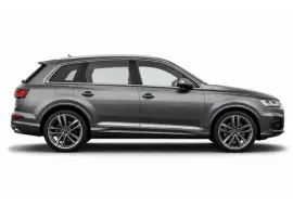 Grey Audi SUV in side profile view