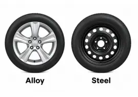Alloy and steel car wheels comparison