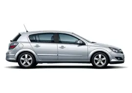 Vauxhall Astra Silver five-door hatchback car side view