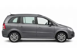 Grey MPV car in side profile